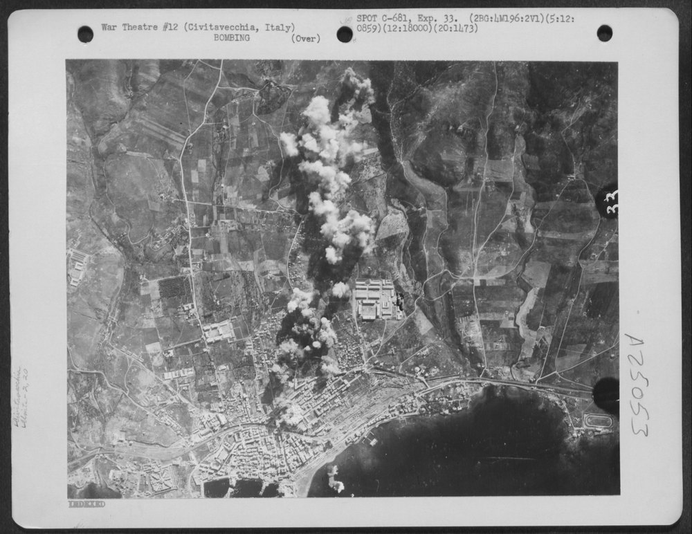 Bombs on Civitavecchia