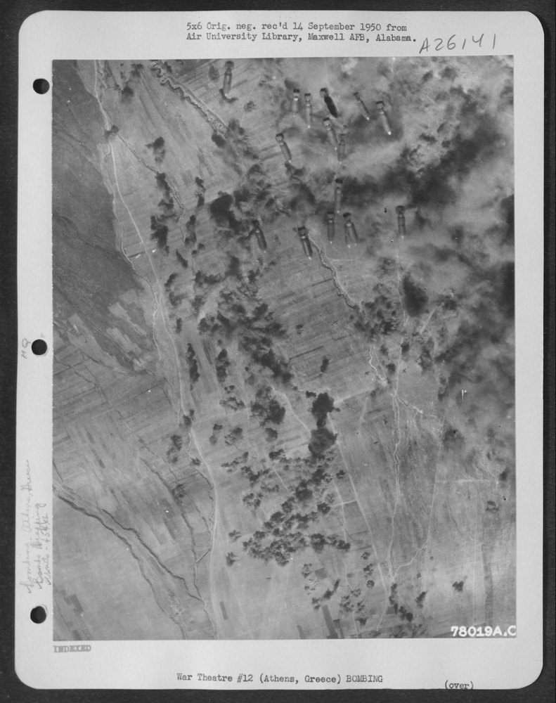 Bombs on Tatoi Airdrome Athens