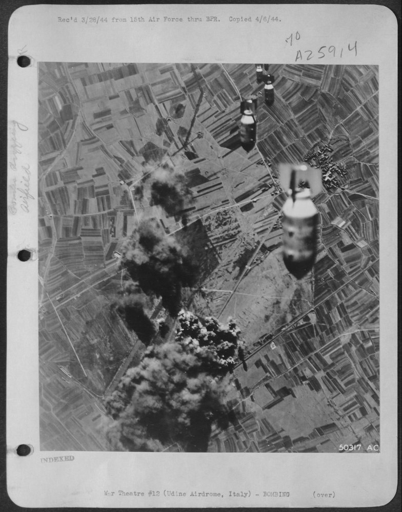 Bombs on Udine Airdrome
