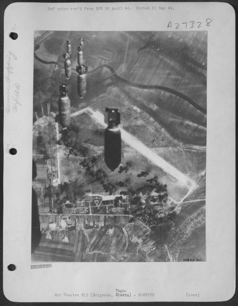Bombs over Belgrade-Zemun airdrome