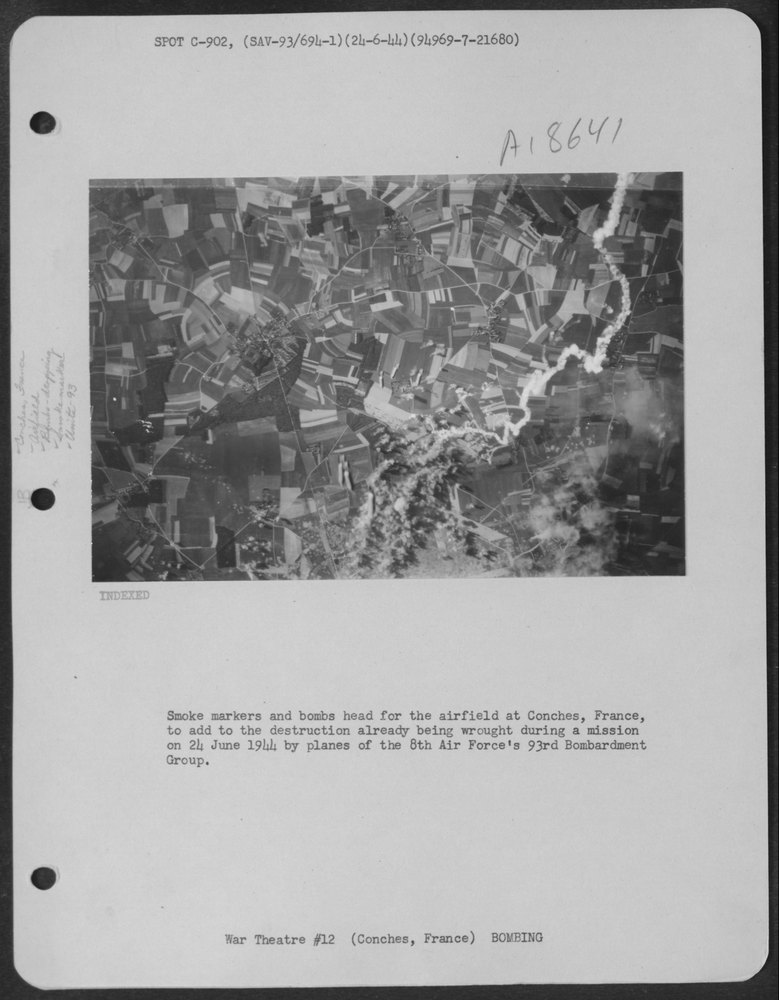 Bombs over Conches airfield