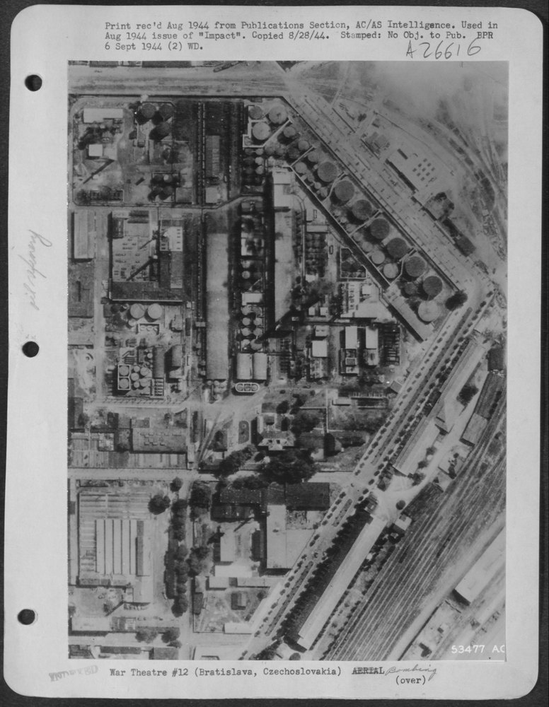 Bratislava Refinery before attack