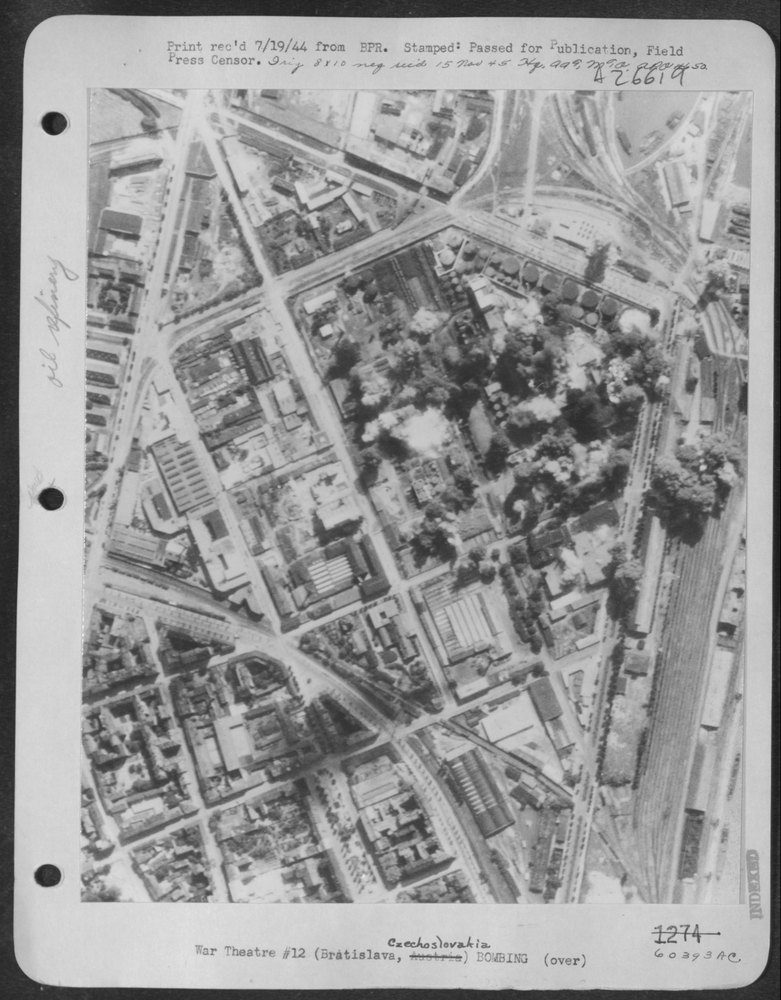 Bratislava refinery bombed