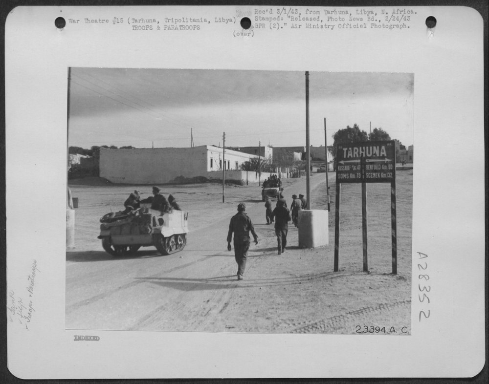 Bren gun carriers near Tarhuna Libya