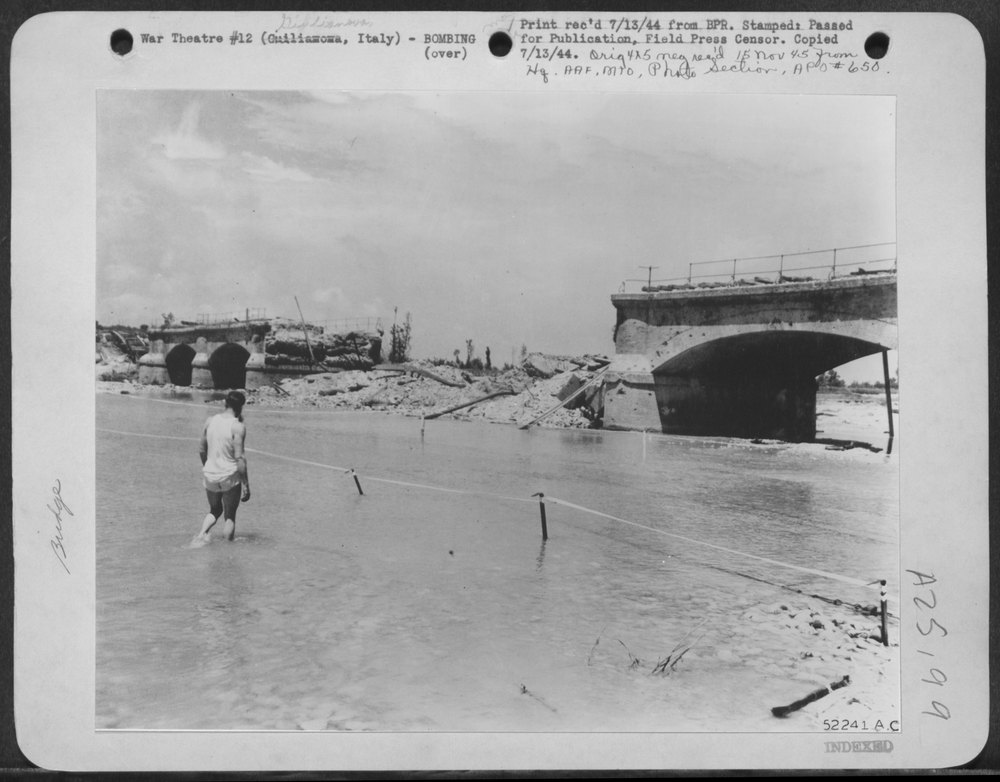 Bridge at Guilianova bombed