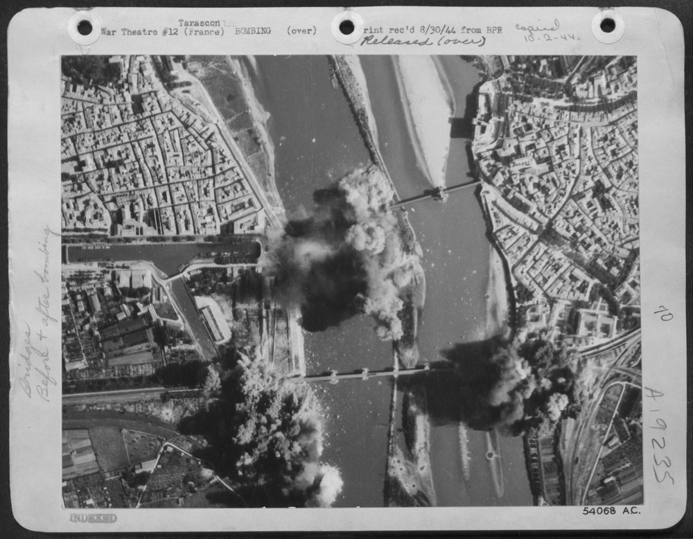 Bridge at Tarascon during attack