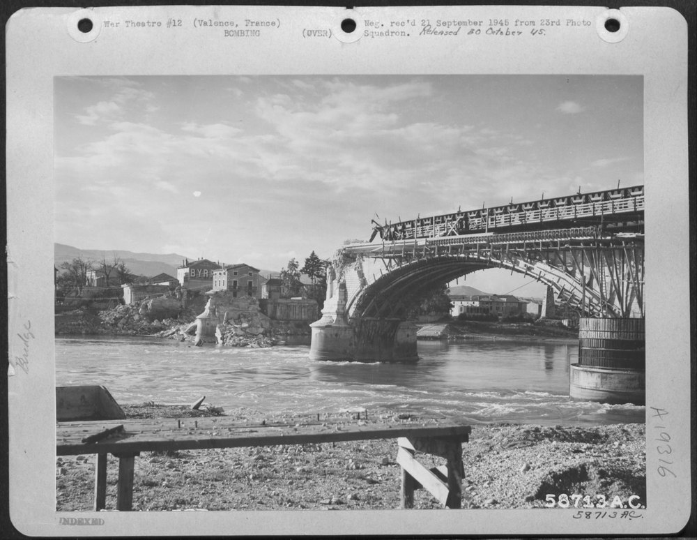 Bridge destroyed at Valence