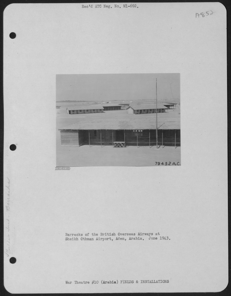 British Airways barracks at Aden