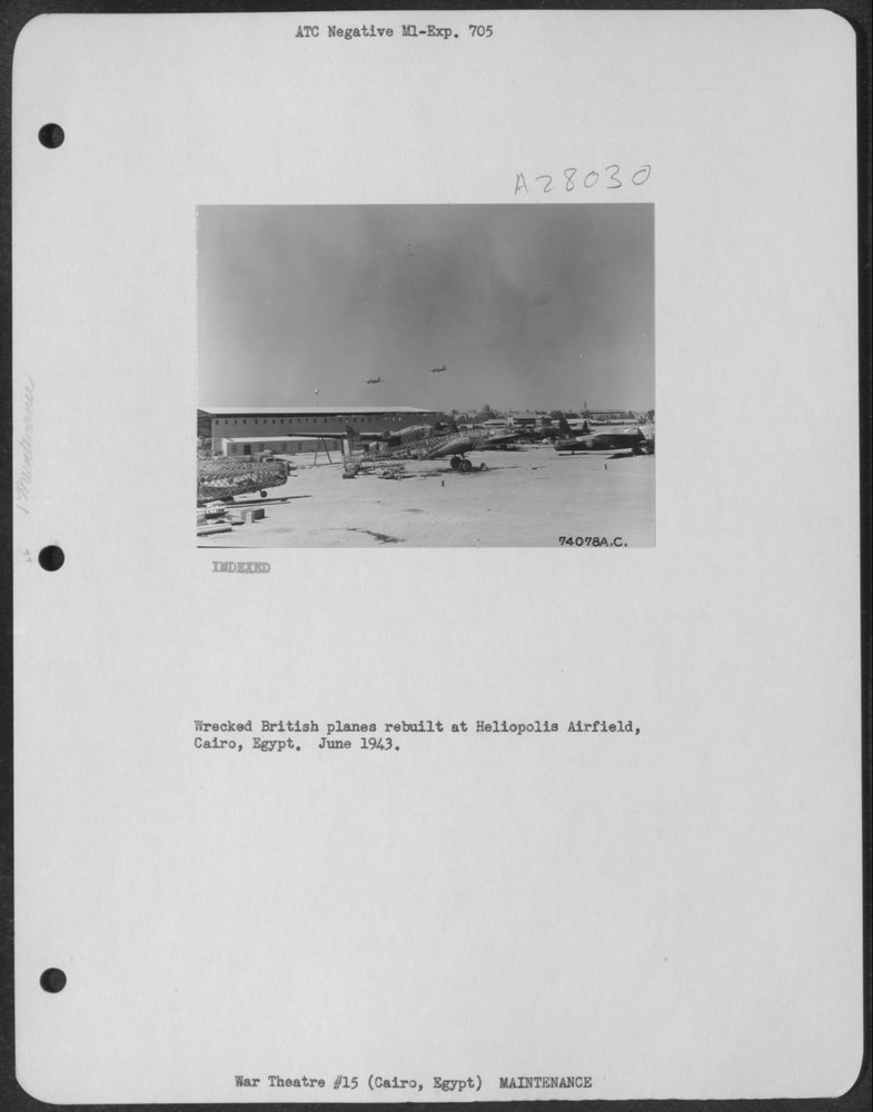 British planes rebuilt at Heliopolis Airfield