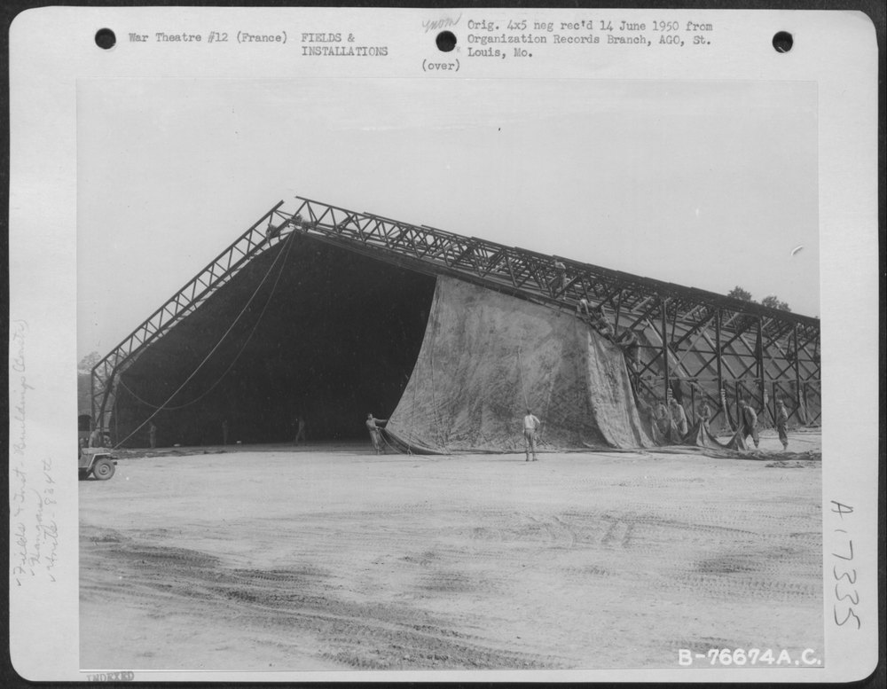 Butler Hangar Construction At Le Molay
