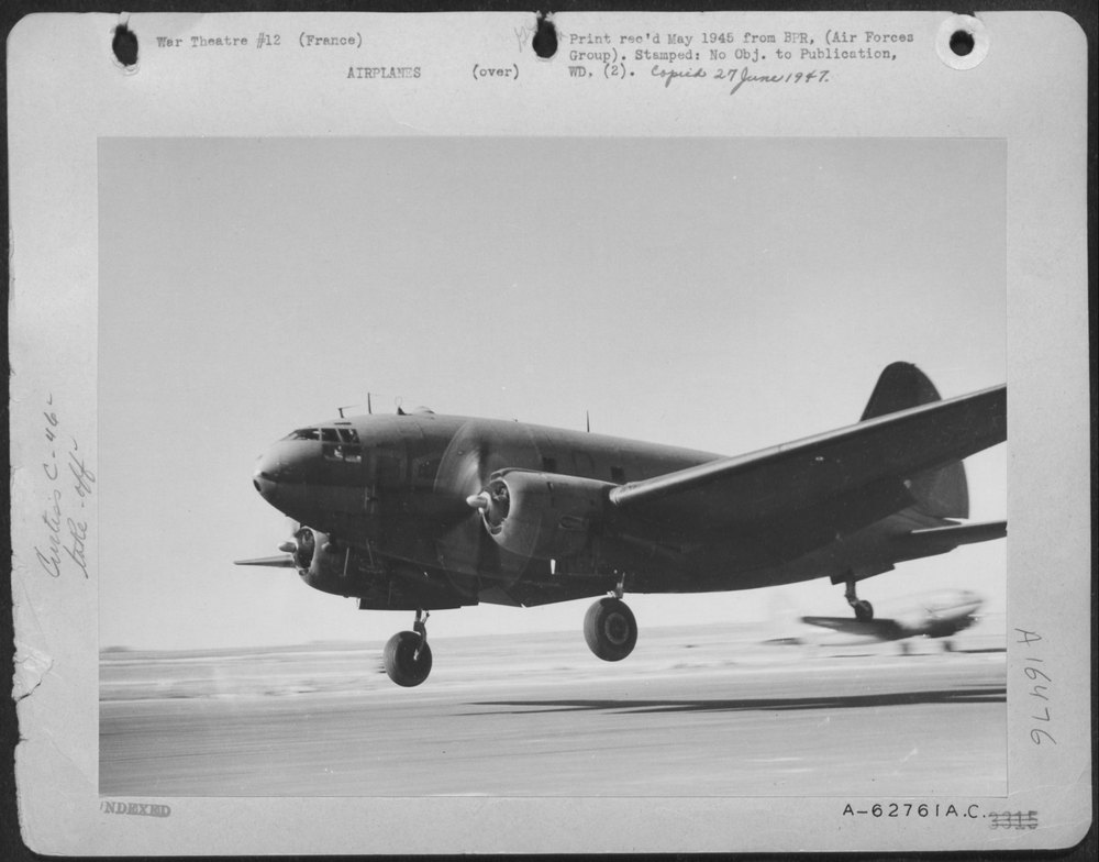 C-46S Taking Off For Rese-Wesel