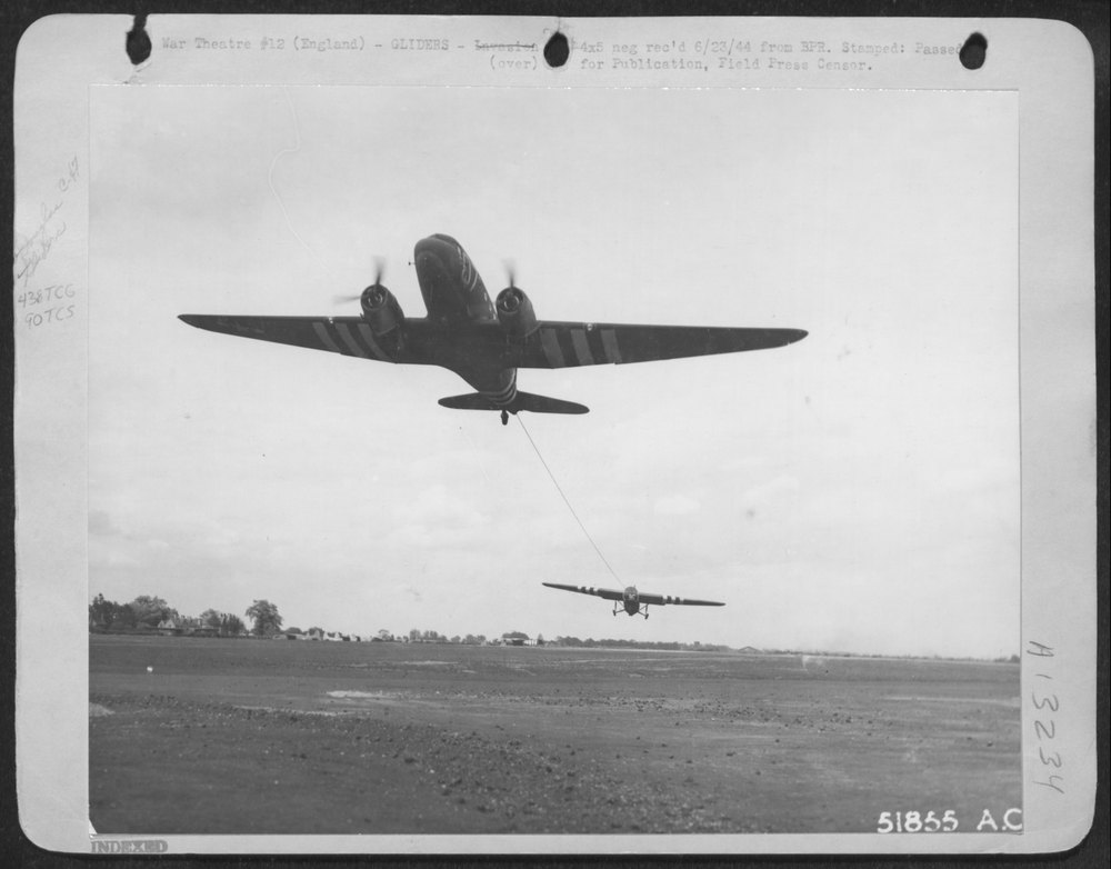C-47 and Horsa glider in England