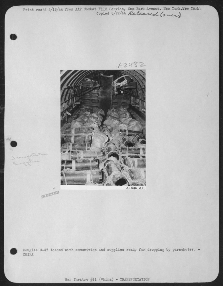 C-47 loaded with supplies in China
