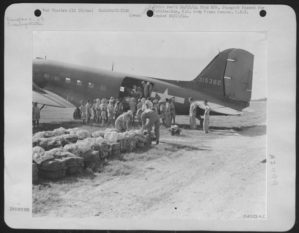 C-47 loading supplies in Eastern China