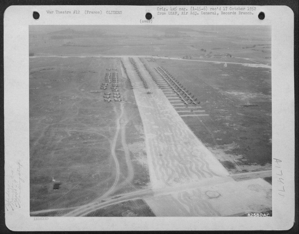 C-47s and CG-4 gliders in France
