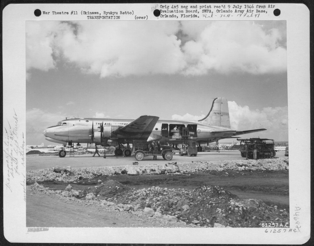 C-54 Skymaster loaded at Kadena
