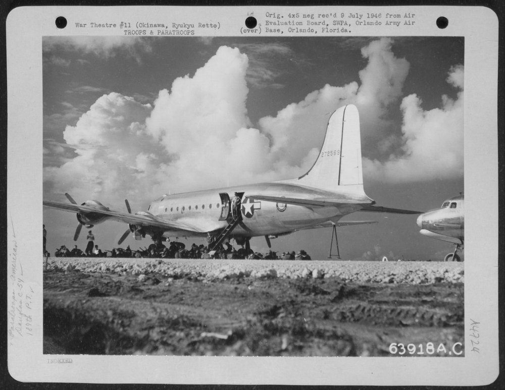 C-54 Skymaster on Kadena Strip