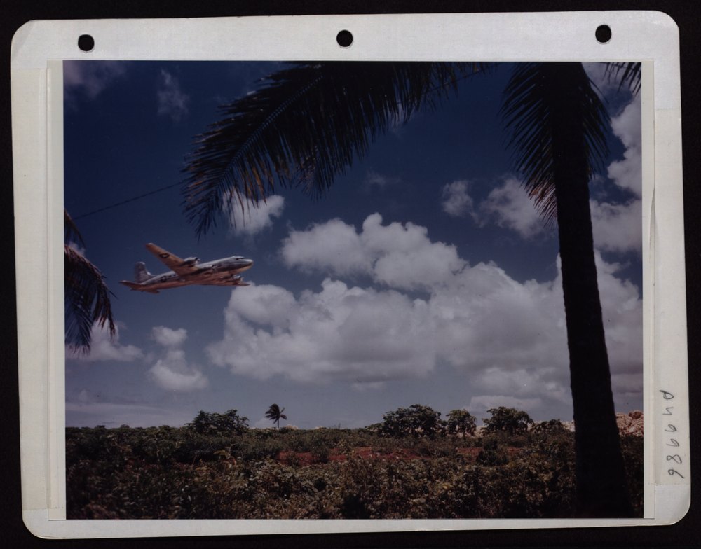C-54 takes off from Guam