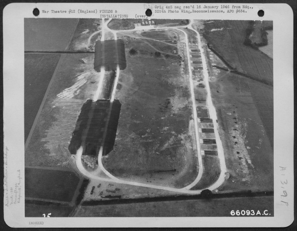 Camouflaged bomb dump in England