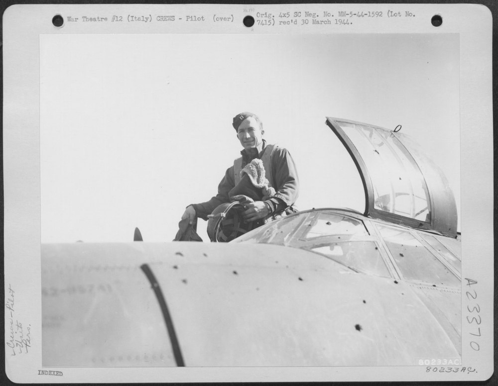 Capt Brewer at Nettuno Airfield