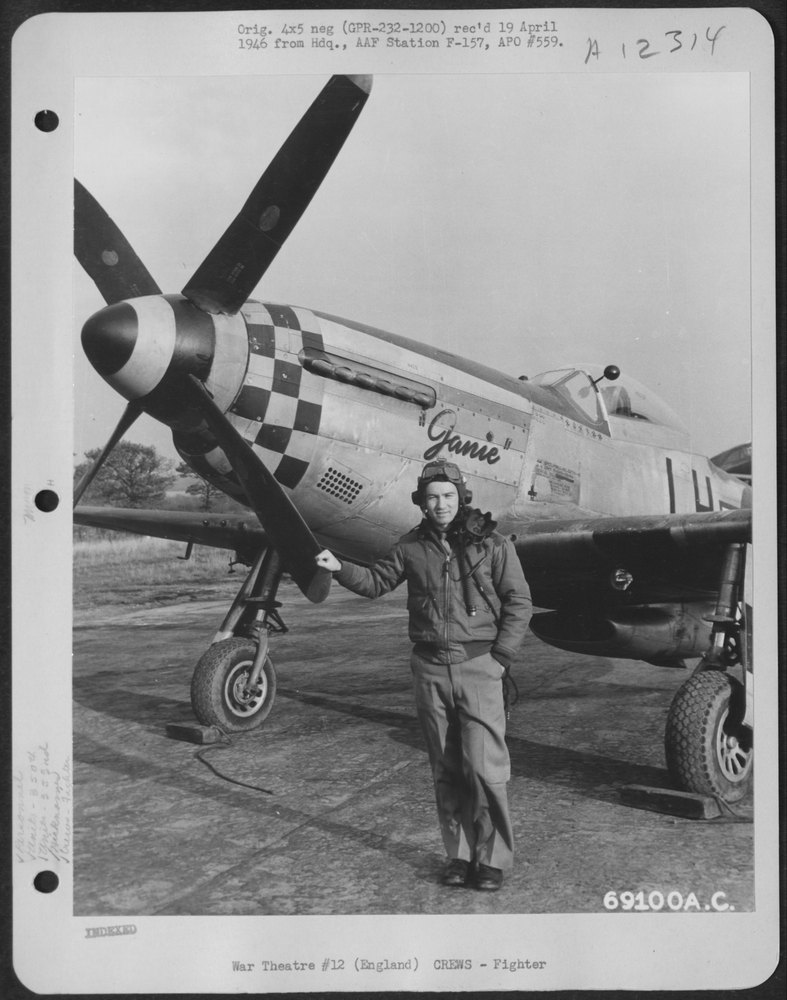 Captain Price with P-51 at England airbase