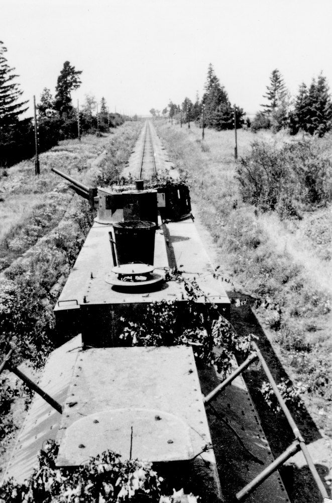 Captured Russian armoured trains