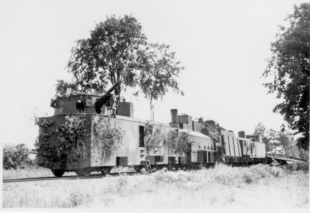 Captured Russian armoured trains