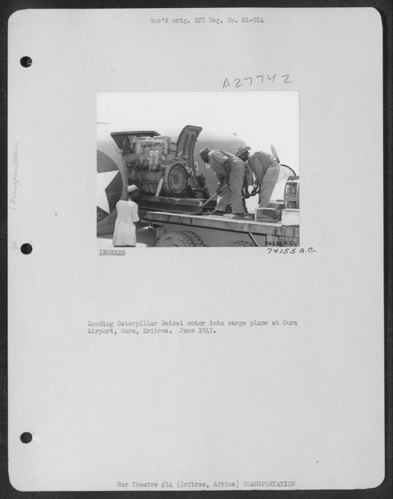 Caterpillar Deisel motor at Gura Airport