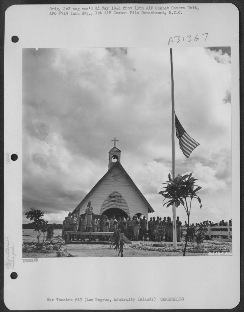 Ceremony at Los Negros Cemetery
