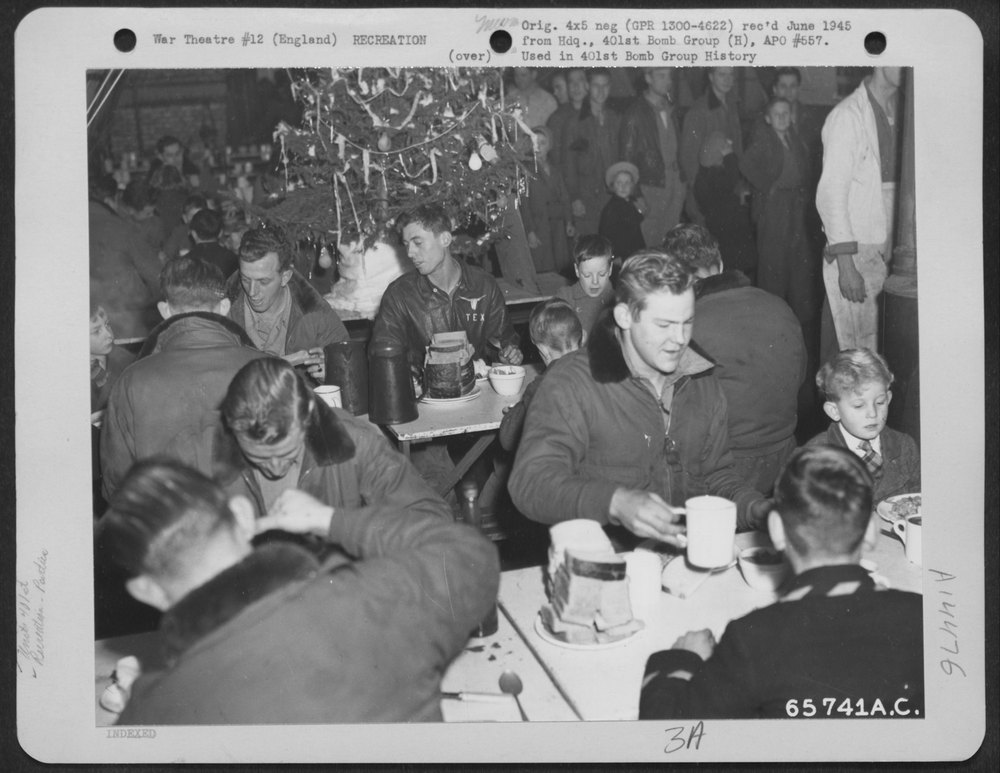 Children at Christmas party England