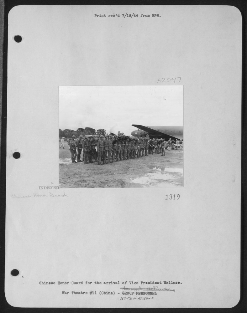 Chinese Honor Guard for Vice President Wallace