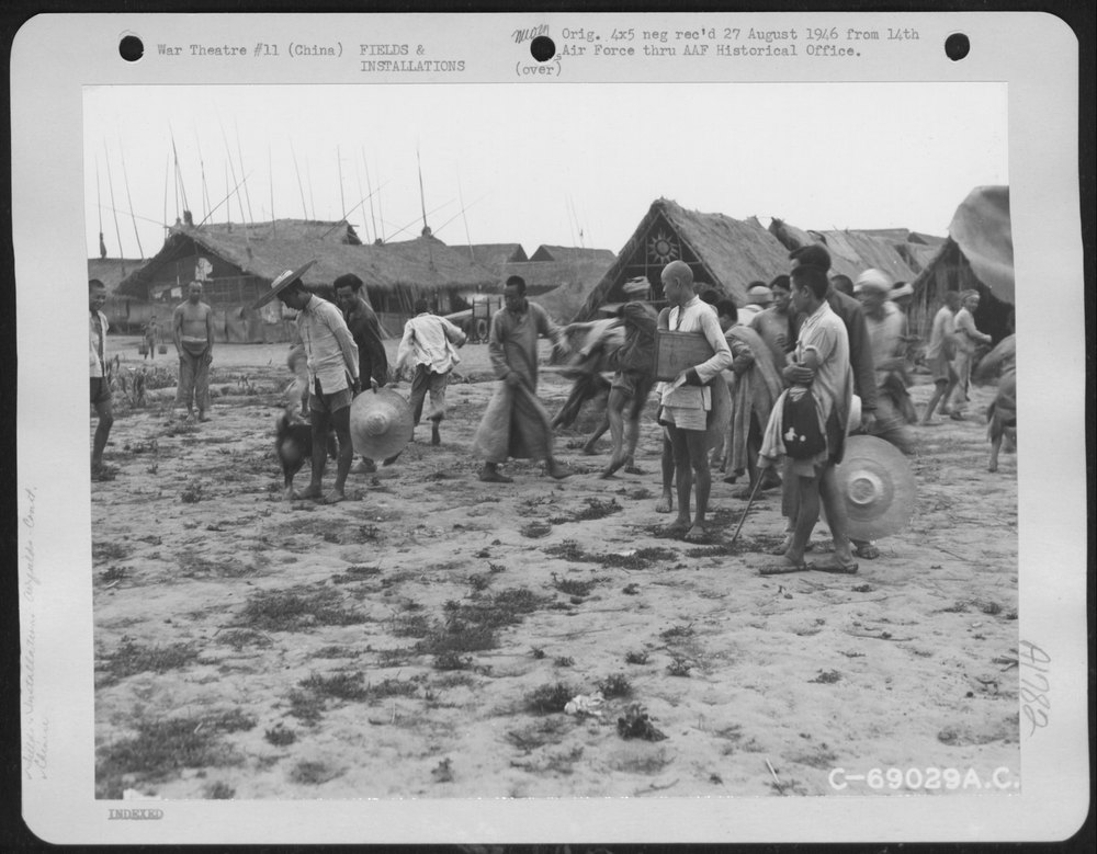 Chinese Laborers At Lushien Airstrip