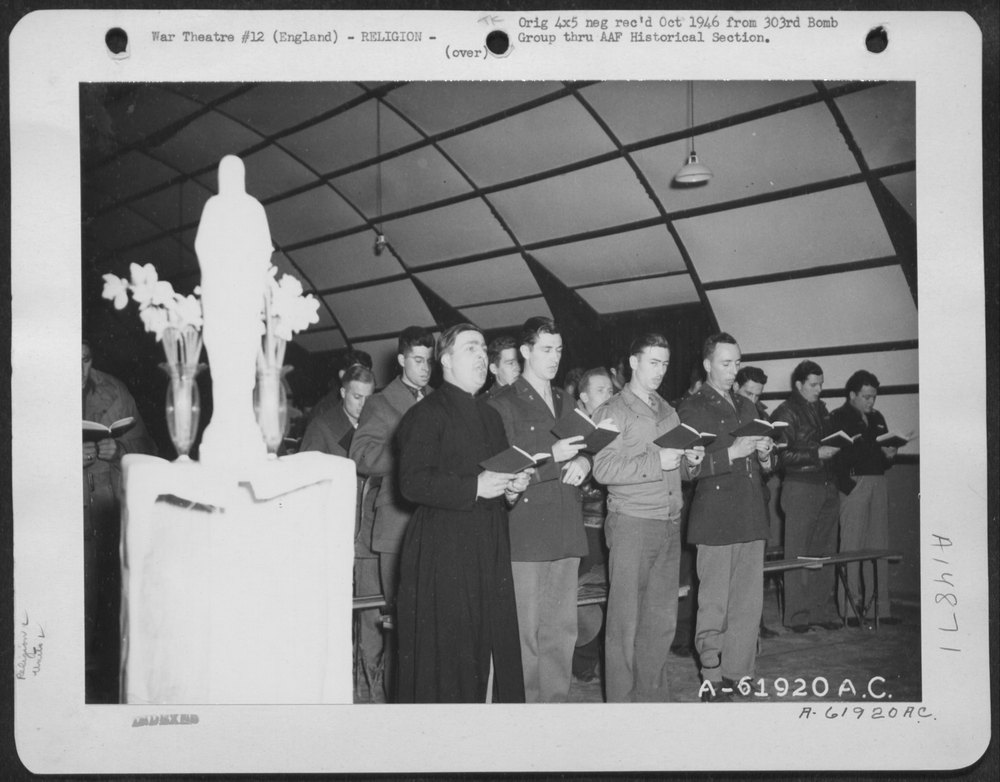 Church services at airbase