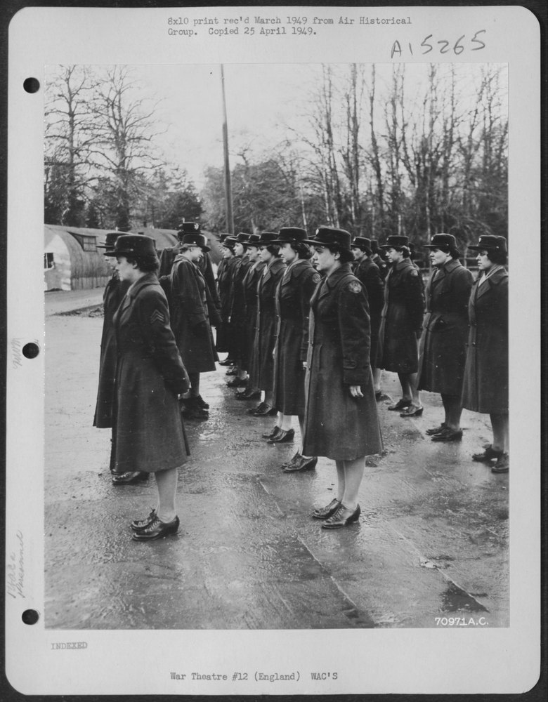 Colonel Oveta Culp Hobby Inspects Wacs at Ketteringham Hall