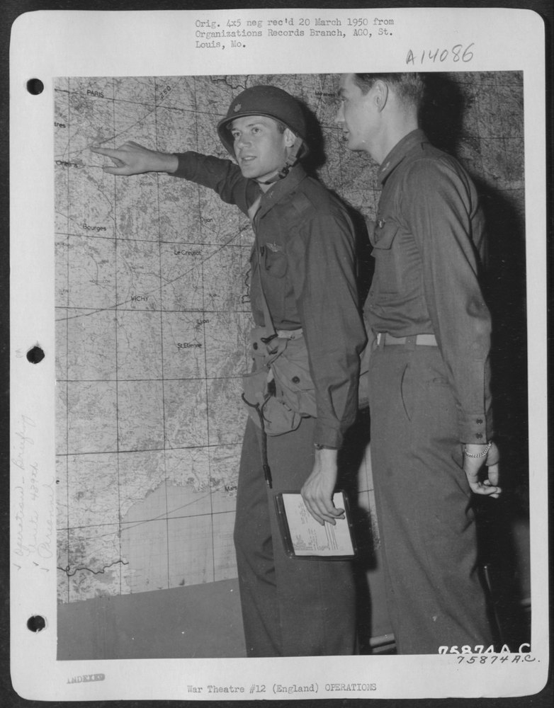 Colonel Young at English air base