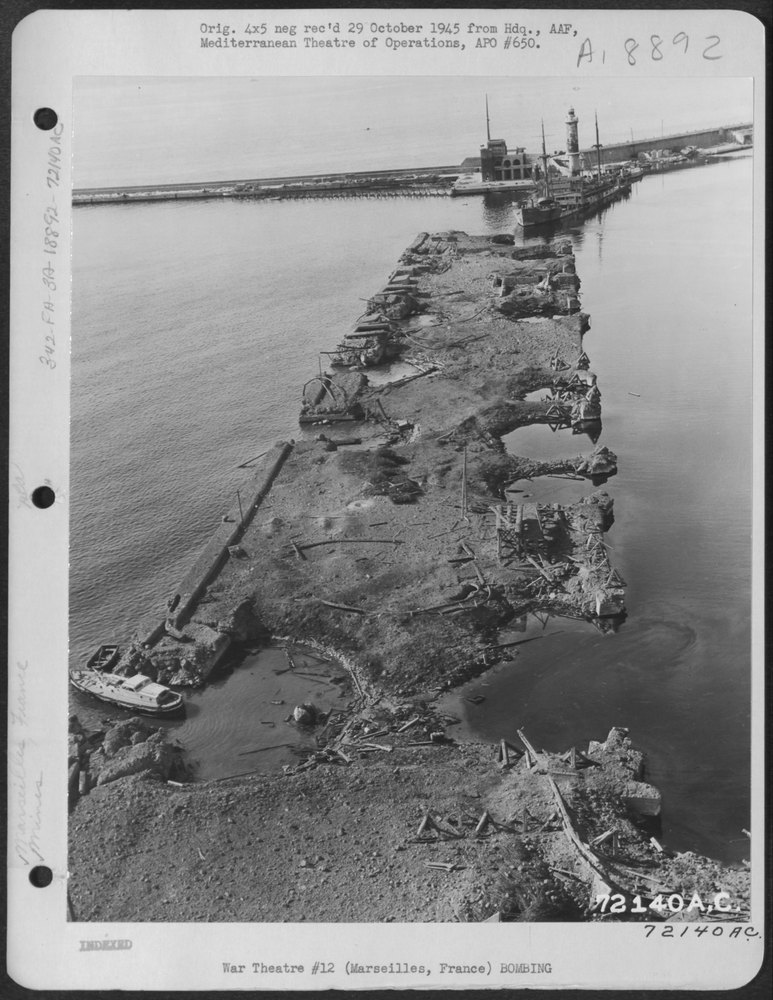 Craters at Marseilles harbor