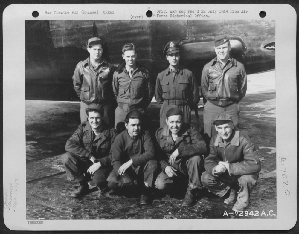Crew with A-20 Havoc at 9th Air Force base