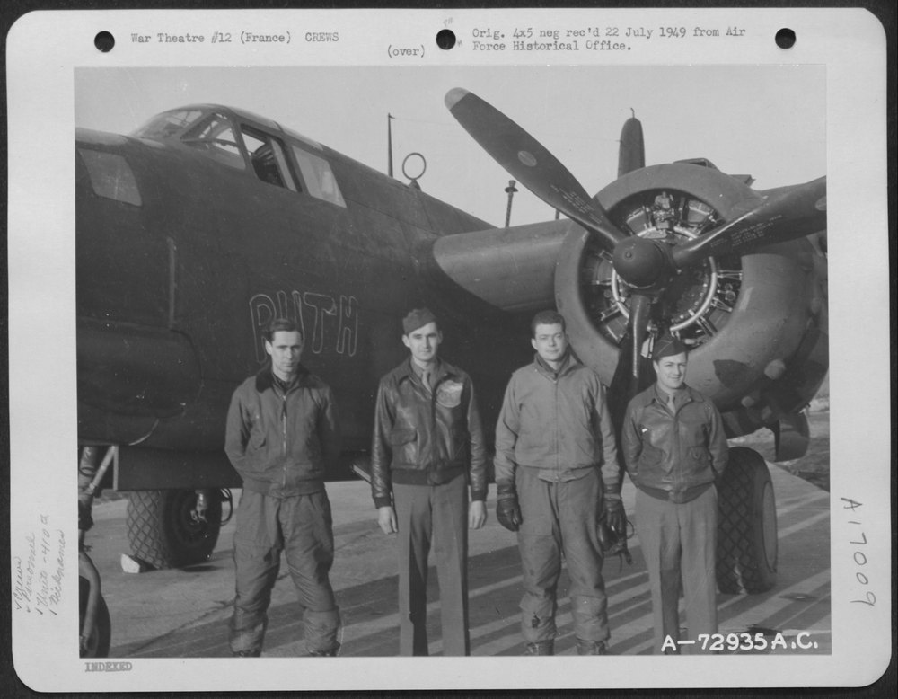 Crew with A-20 in France