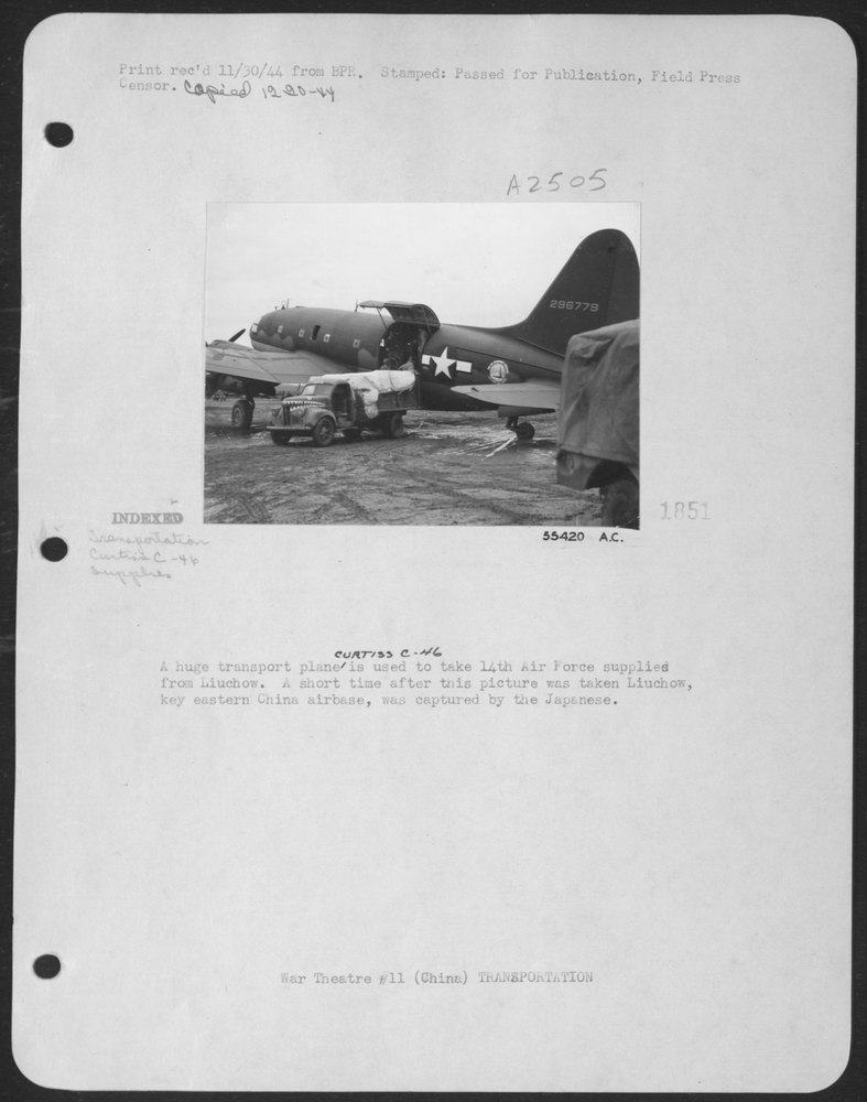 Curtiss C-46 at Liuchow