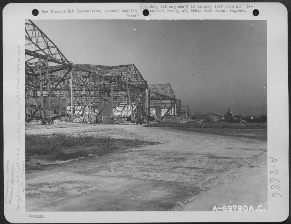 Demolished Hangars At Marignane Airfield