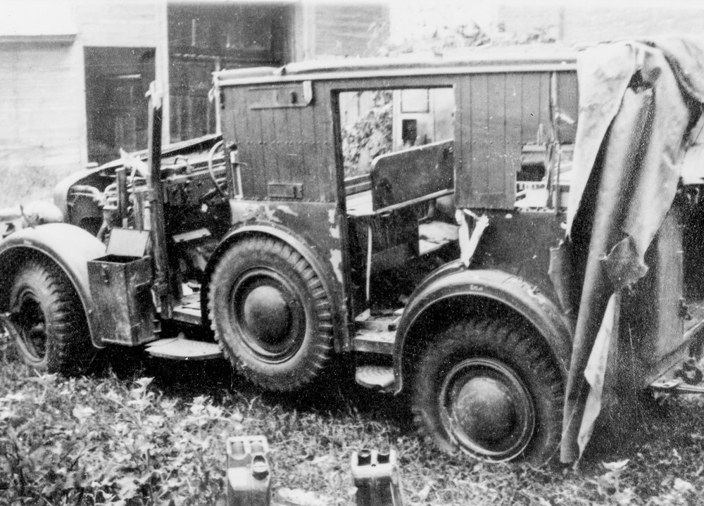 Destroyed radio transmitter vehicle