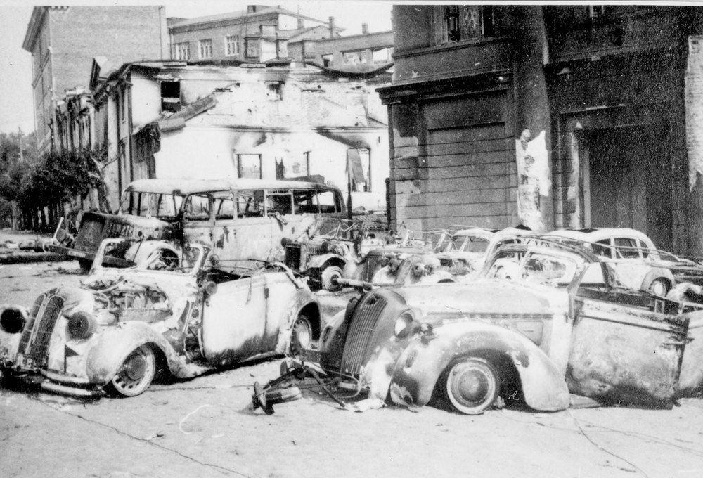 destroyed vehicles