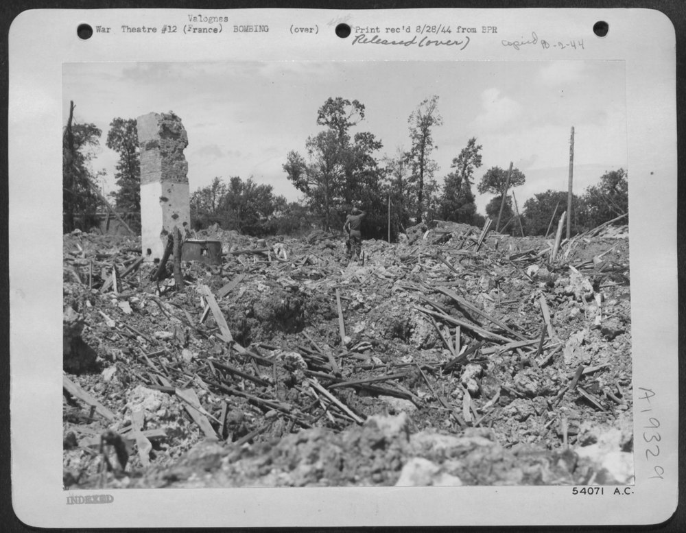 Destruction west of Valognes
