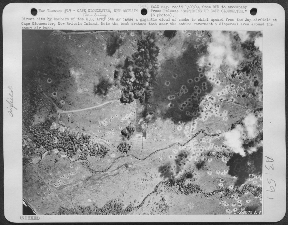 Direct hits by bombers of the U.S