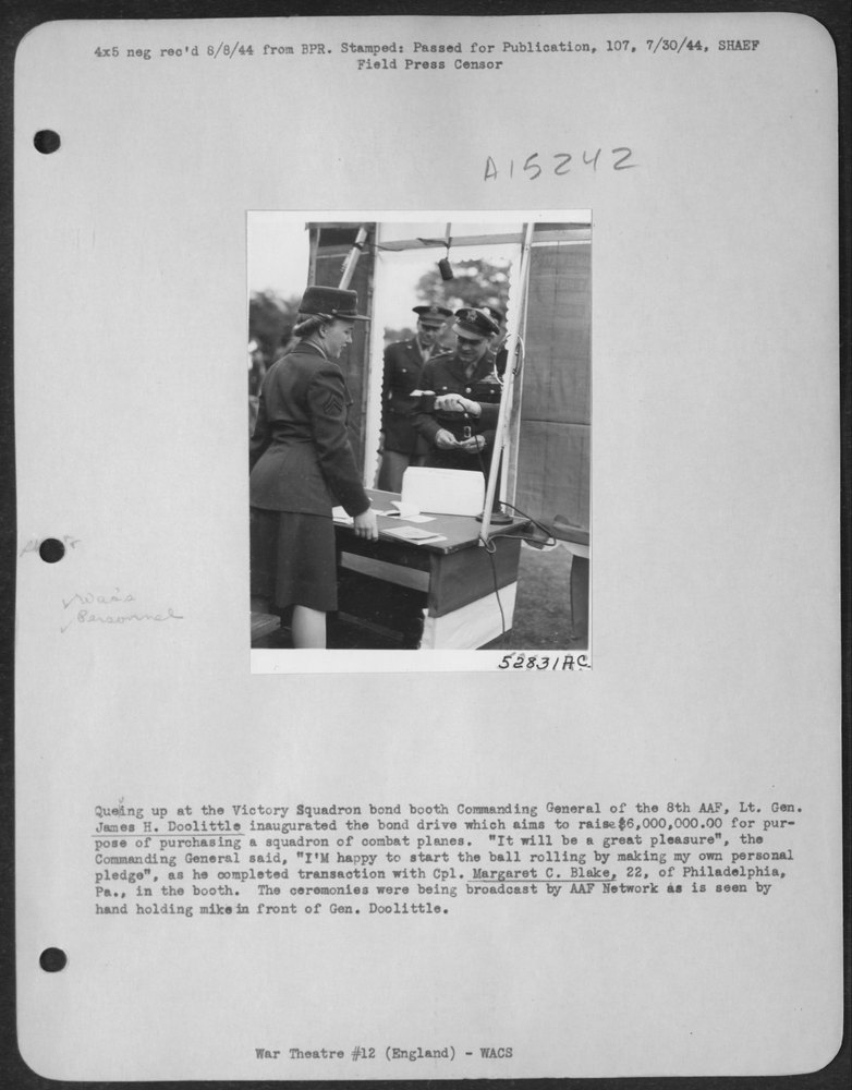 Doolittle at 8th OAF bond drive