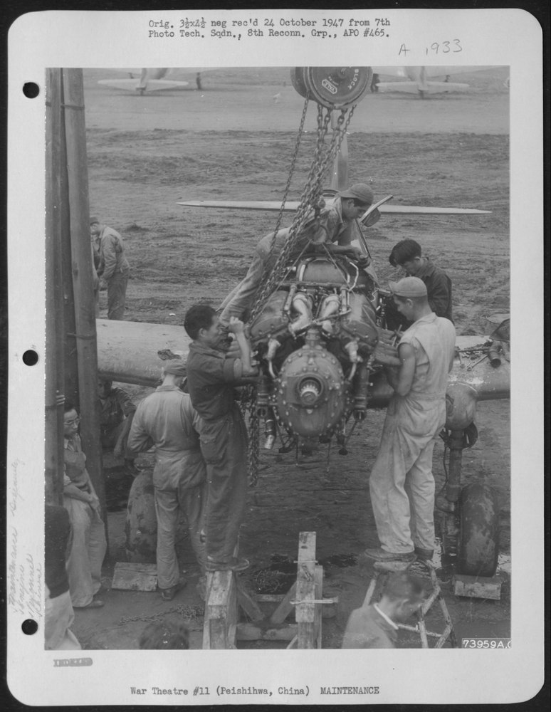 Engine change at Peishihwa