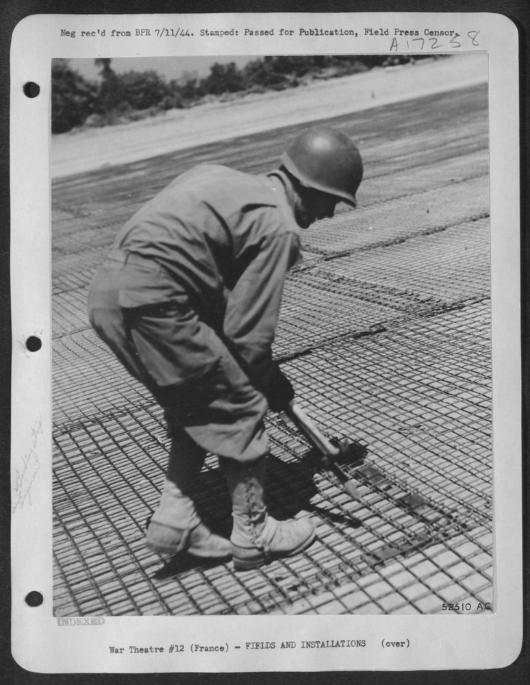 Engineer repairs metal strips in France