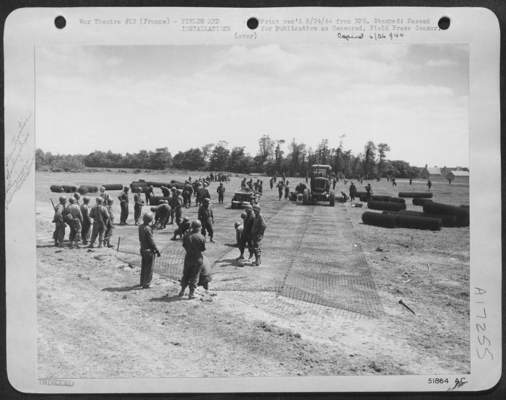 Engineers at first American Air Field