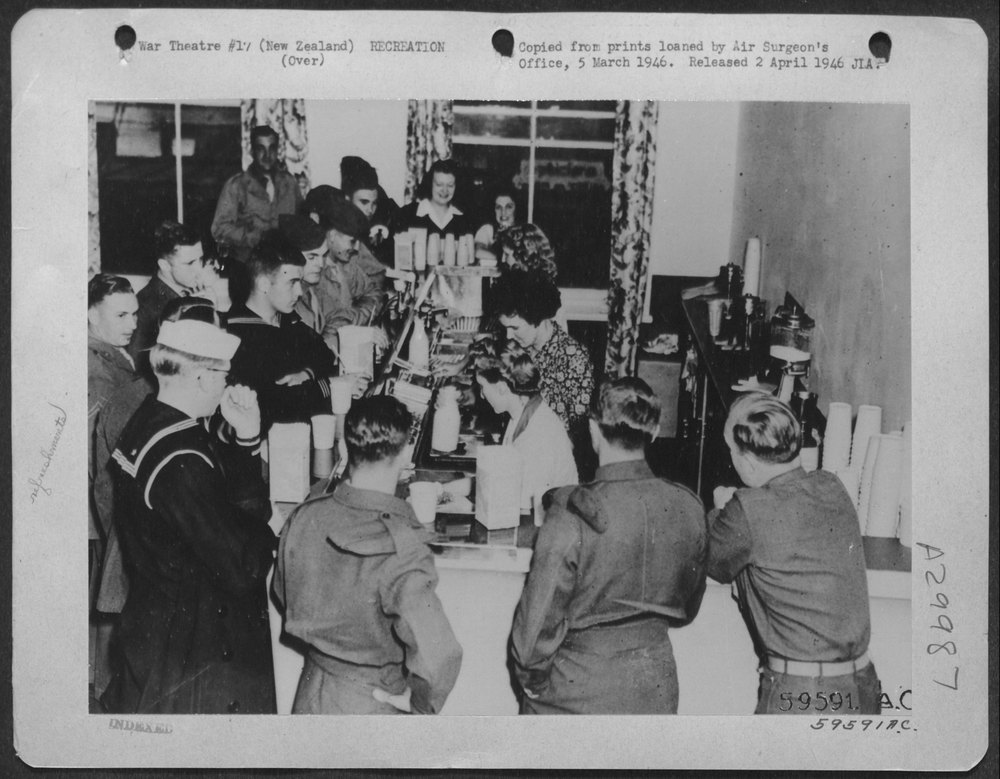 Enlisted men's milk bar at Auckland