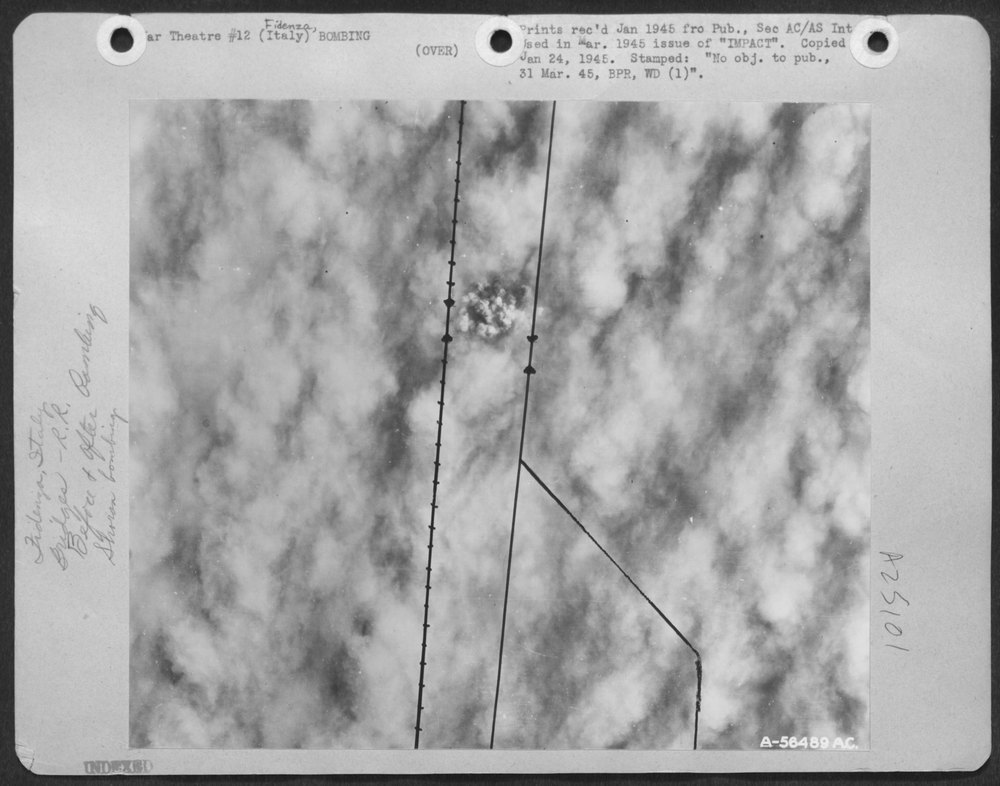 Fidenza Rail Bridge during Shoran bombing